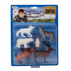 Набор из 6-и фигурок животных севера, 10 см. (Играем Вместе, BC040406A15sim)